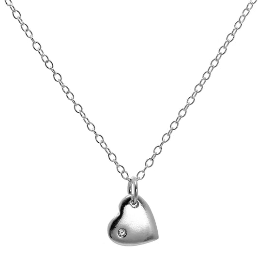 Collier en argent sterling avec chaîne Belcher de 45 cm et cristaux CZ