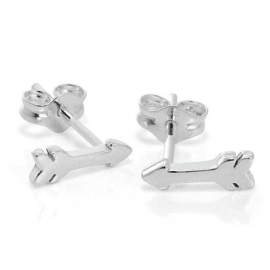 Petites boucles d'oreilles à tige en argent sterling en forme de flèche