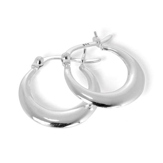 Petites créoles en argent sterling de 17 mm