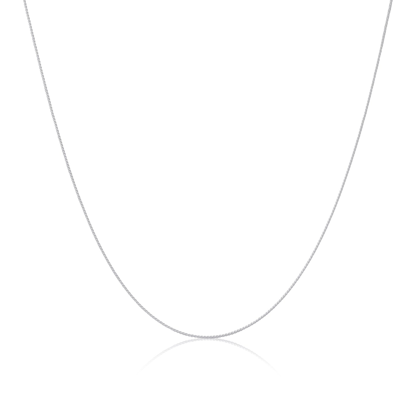 Collier en argent sterling fin avec chaîne en queue de renard de 14 à 28 pouces