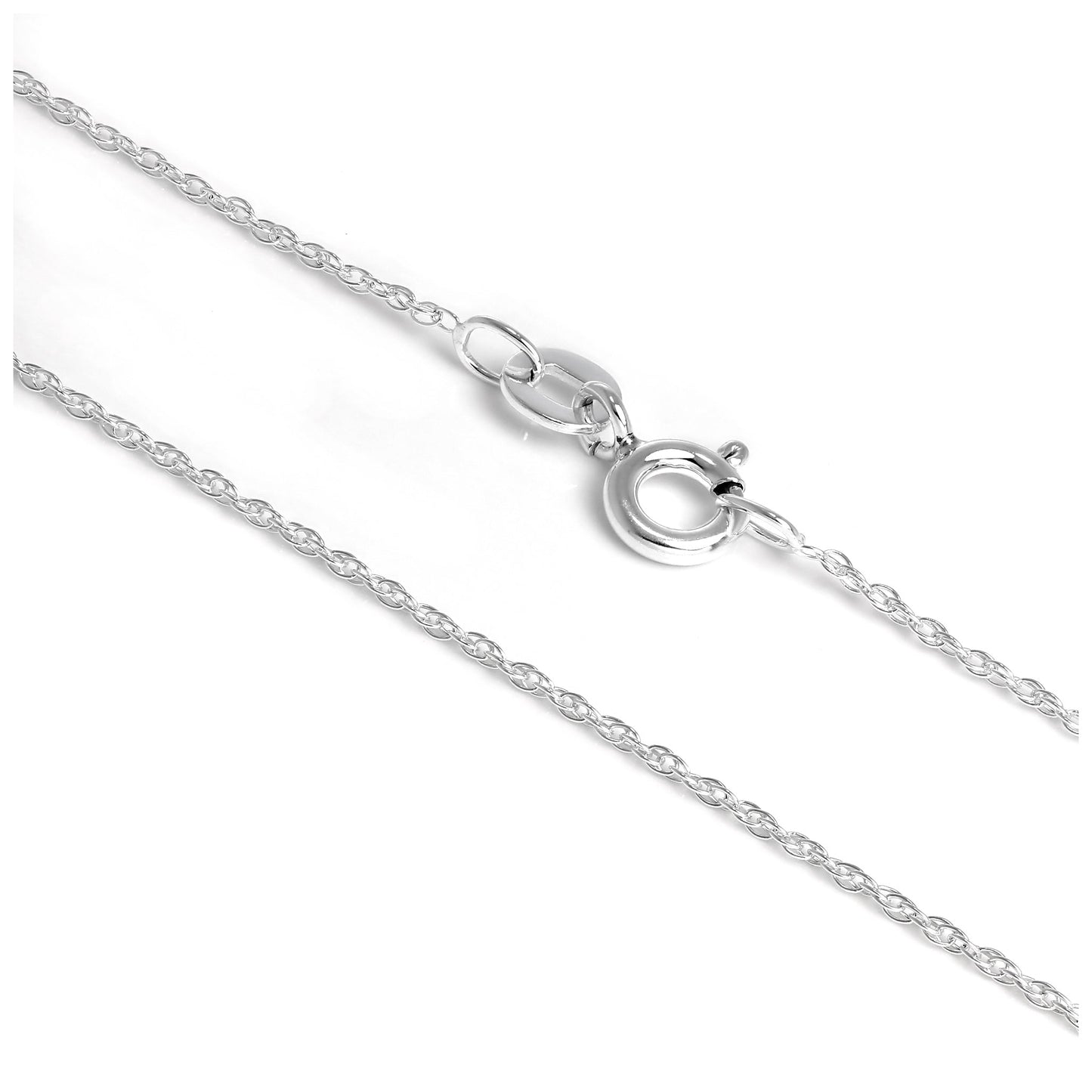 Collier chaîne Prince de Galles en argent sterling fin de 14 à 28 pouces