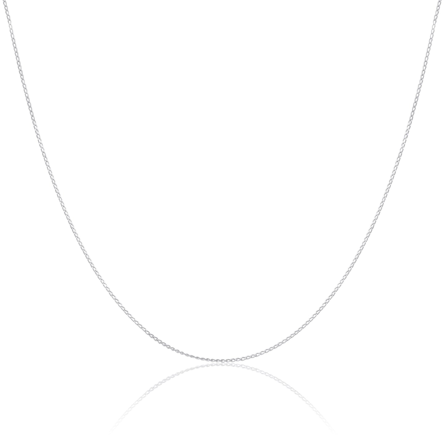 Chaîne gourmette allongée en argent sterling taille diamant de 14 à 22 pouces