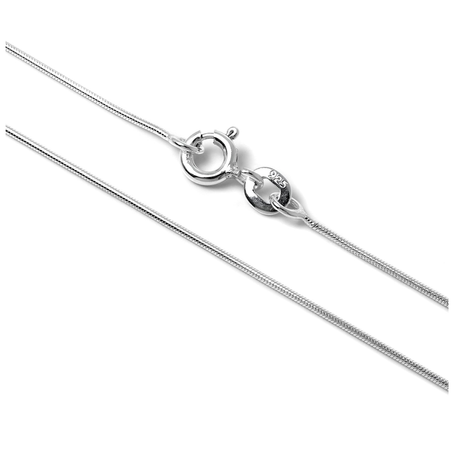 Chaîne serpent en argent sterling de 1 mm, 14 à 22 pouces