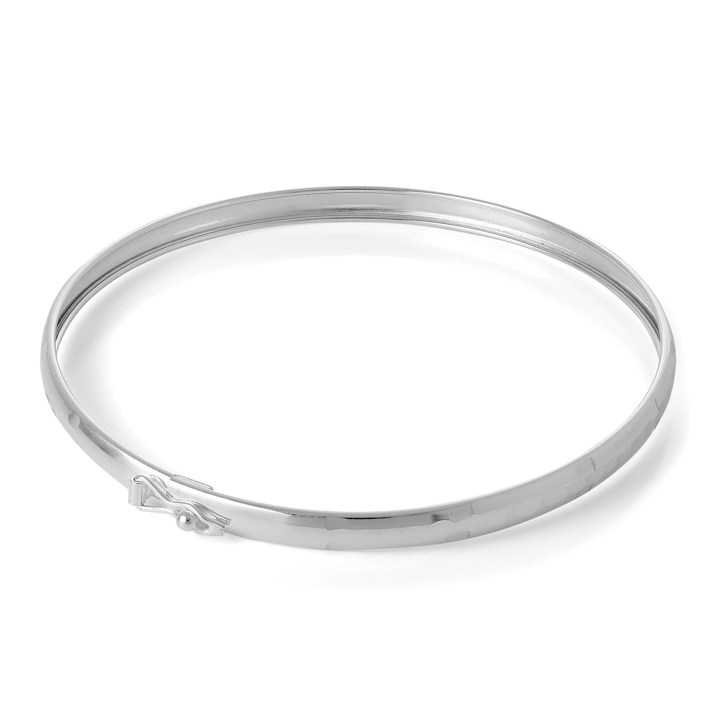 Bracelet jonc en argent sterling taille diamant