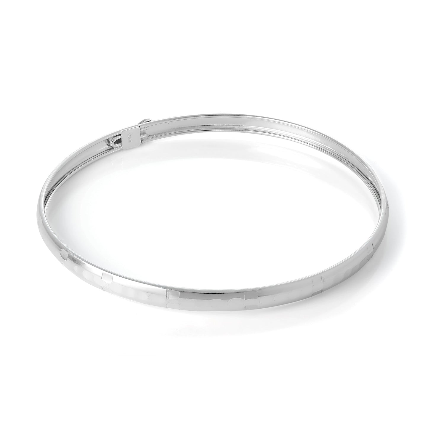 Bracelet jonc en argent sterling taille diamant
