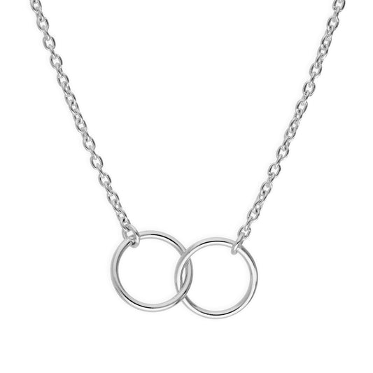 Collier infini en argent sterling avec chaîne Belcher fine