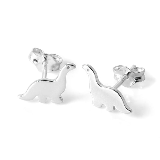 Boucles d'oreilles simples en argent sterling en forme de dinosaure