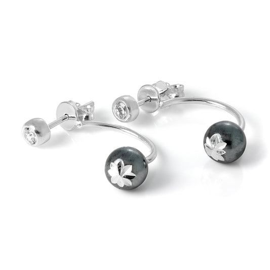 Boucles d'oreilles à tige en argent sterling taille diamant avec cristal CZ