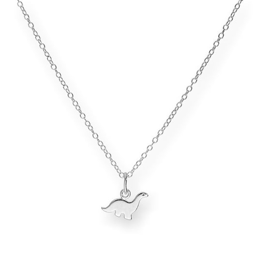 Petit collier dinosaure en argent sterling de 45 cm