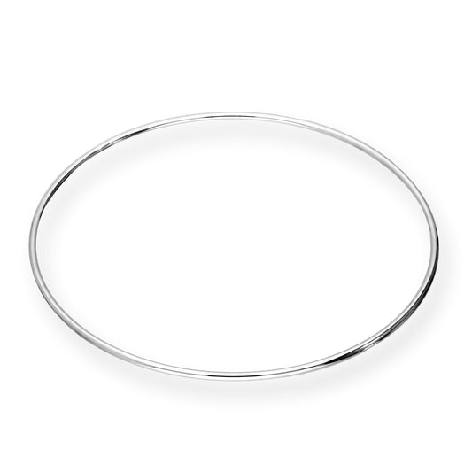 Bracelet rond en argent sterling de 2 mm et 68 mm