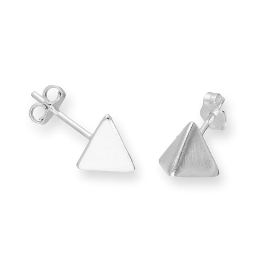 Boucles d'oreilles à tige pyramidales en argent sterling