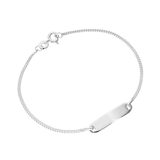 Bracelet en argent sterling de 18 cm avec barre
