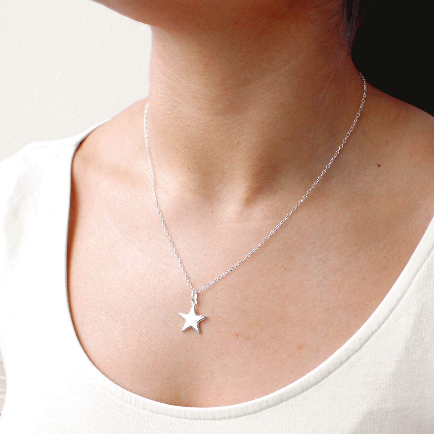 Collier avec pendentif étoile en argent sterling de 40 à 55 cm