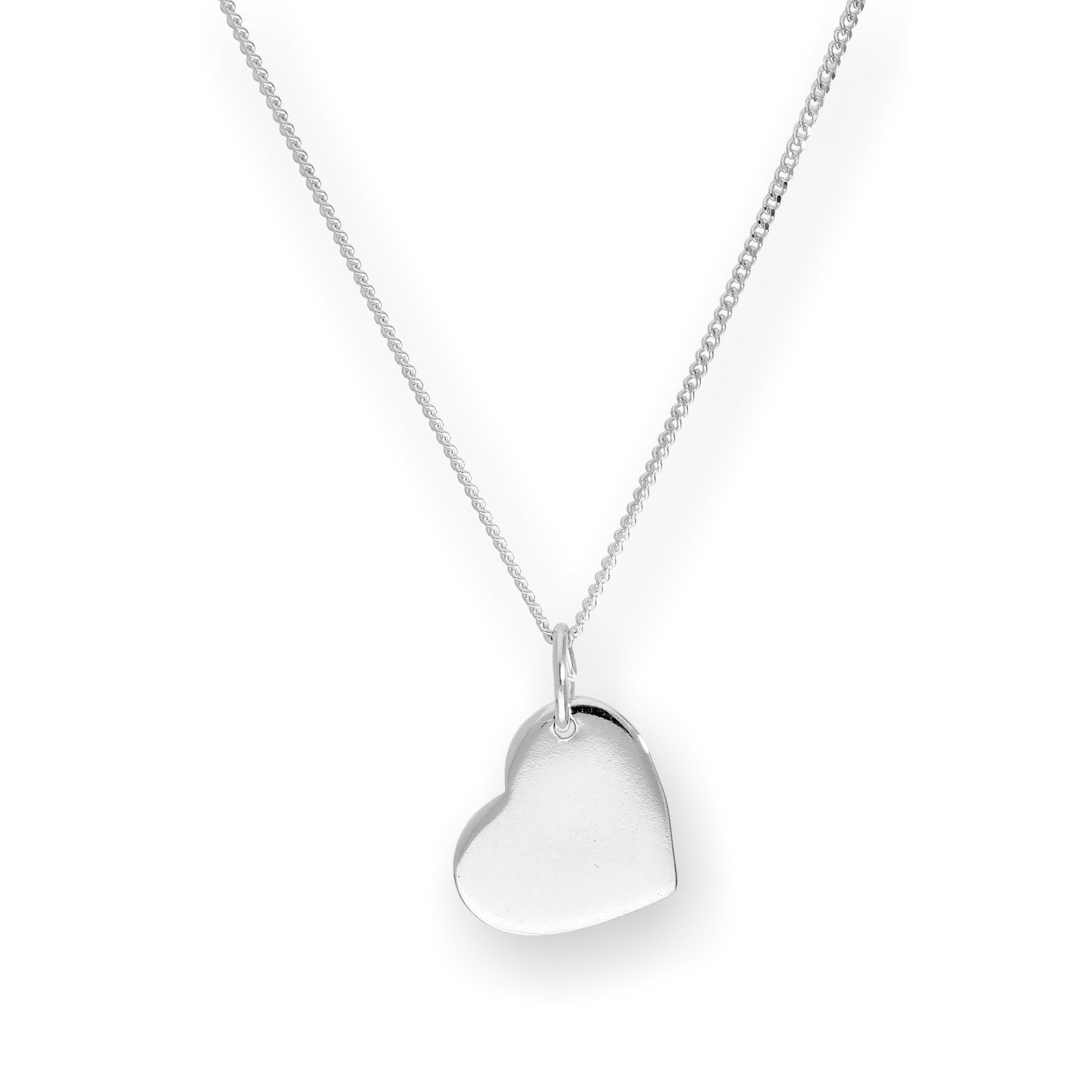 Collier pendentif cœur gravable en argent sterling de 40 à 55 cm