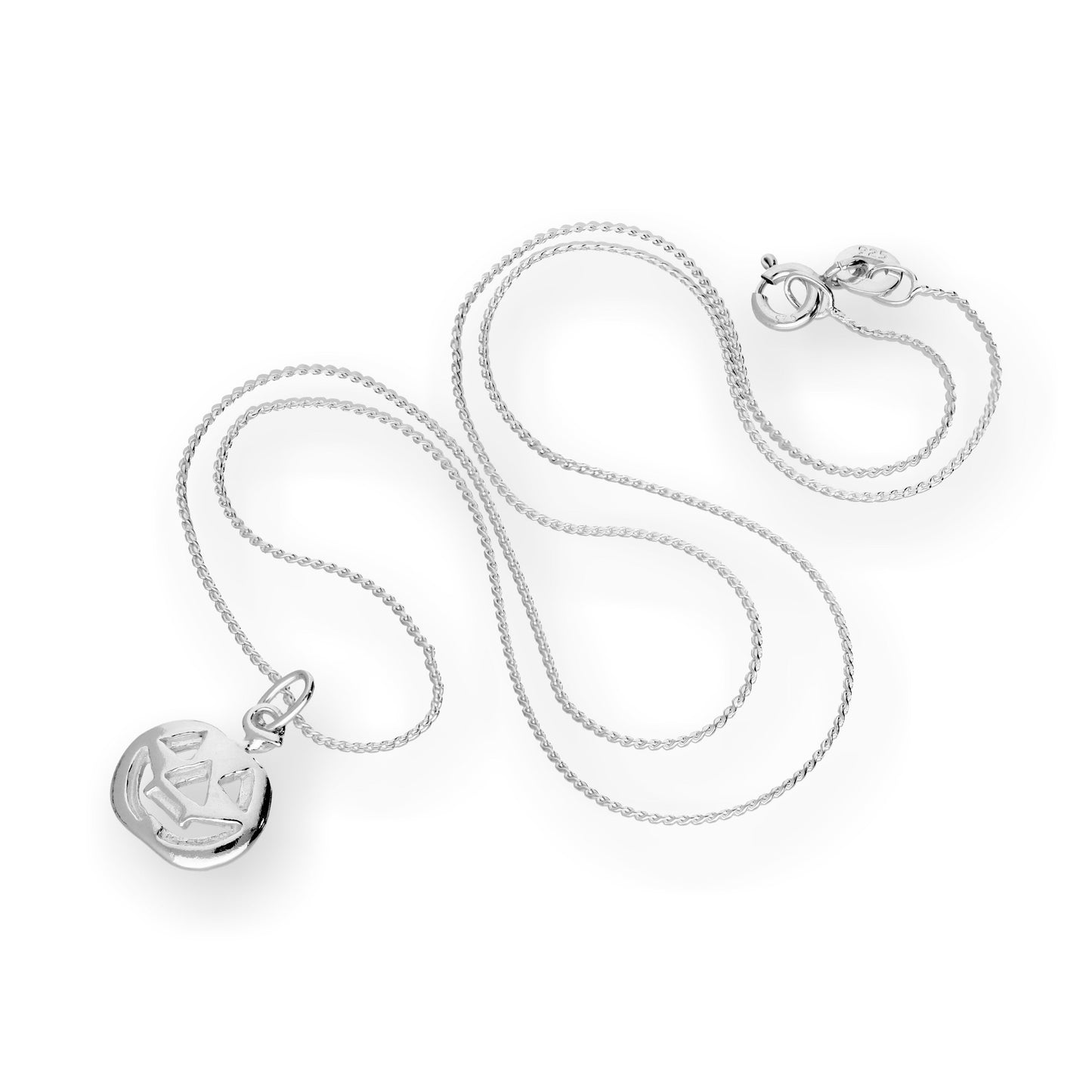 Collier pendentif citrouille en argent sterling de 40 à 55 cm