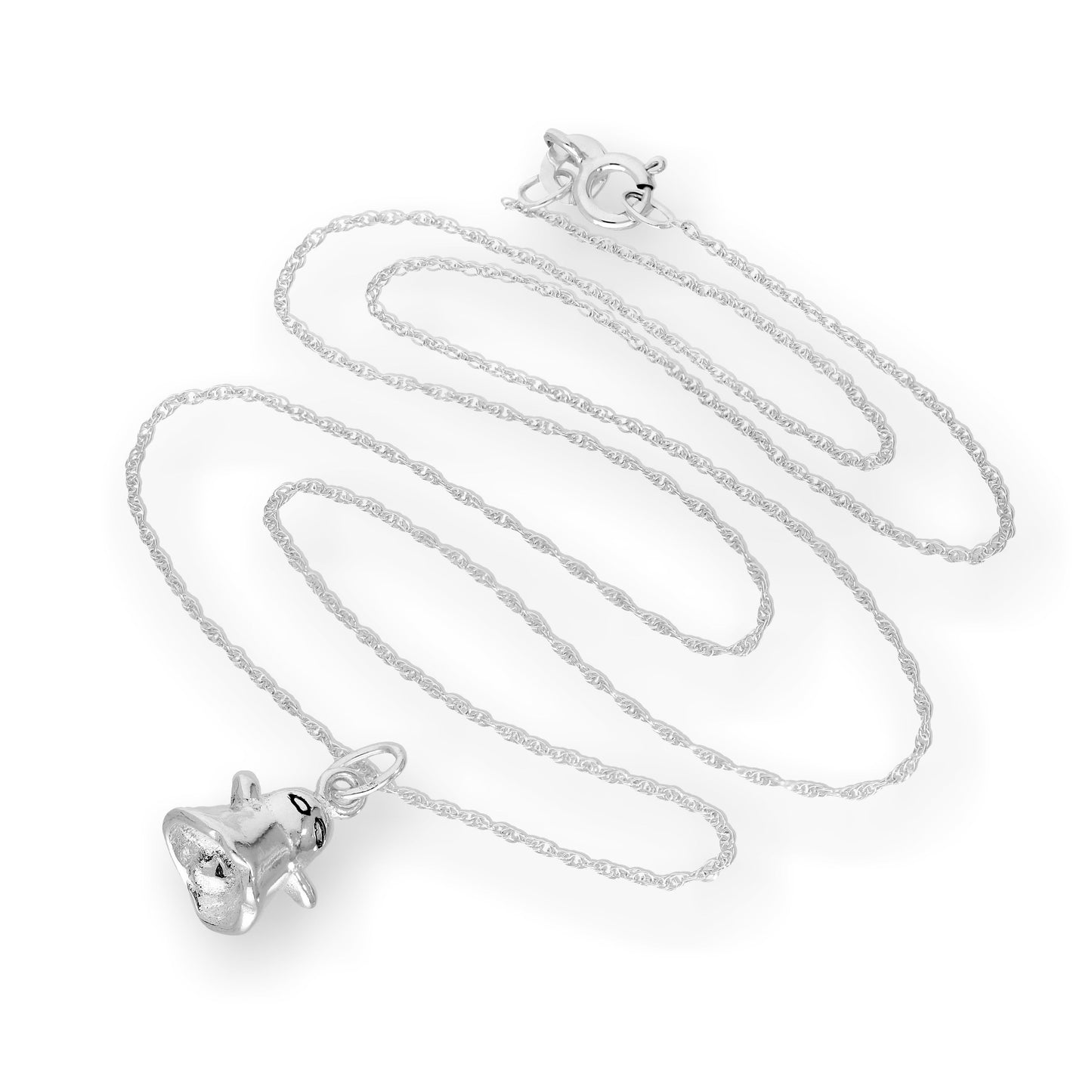 Collier pendentif fantôme effrayant en argent sterling de 40 à 55 cm