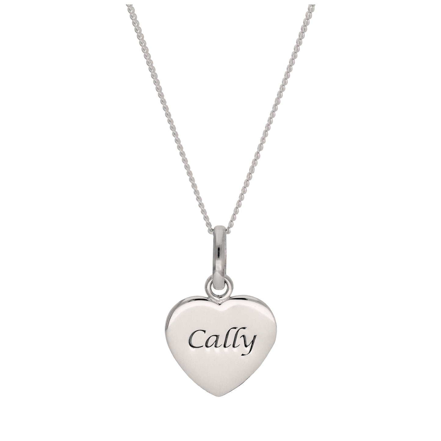 Collier pendentif cœur gravable en argent sterling de 40 à 55 cm