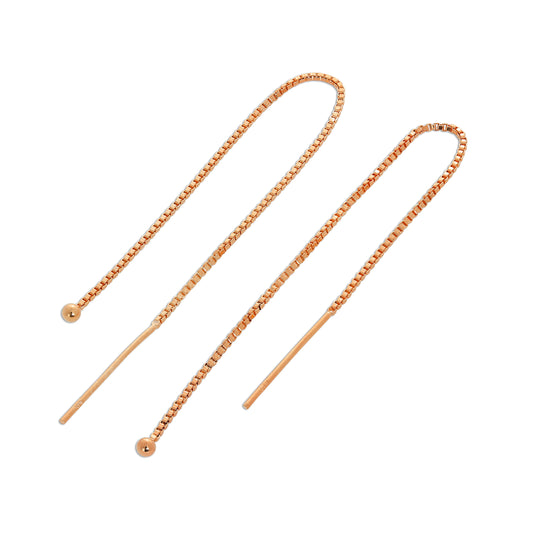 Boucles d'oreilles à perles en argent sterling plaqué or rose