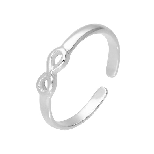 Bague d'orteil réglable en argent sterling avec symbole de l'infini