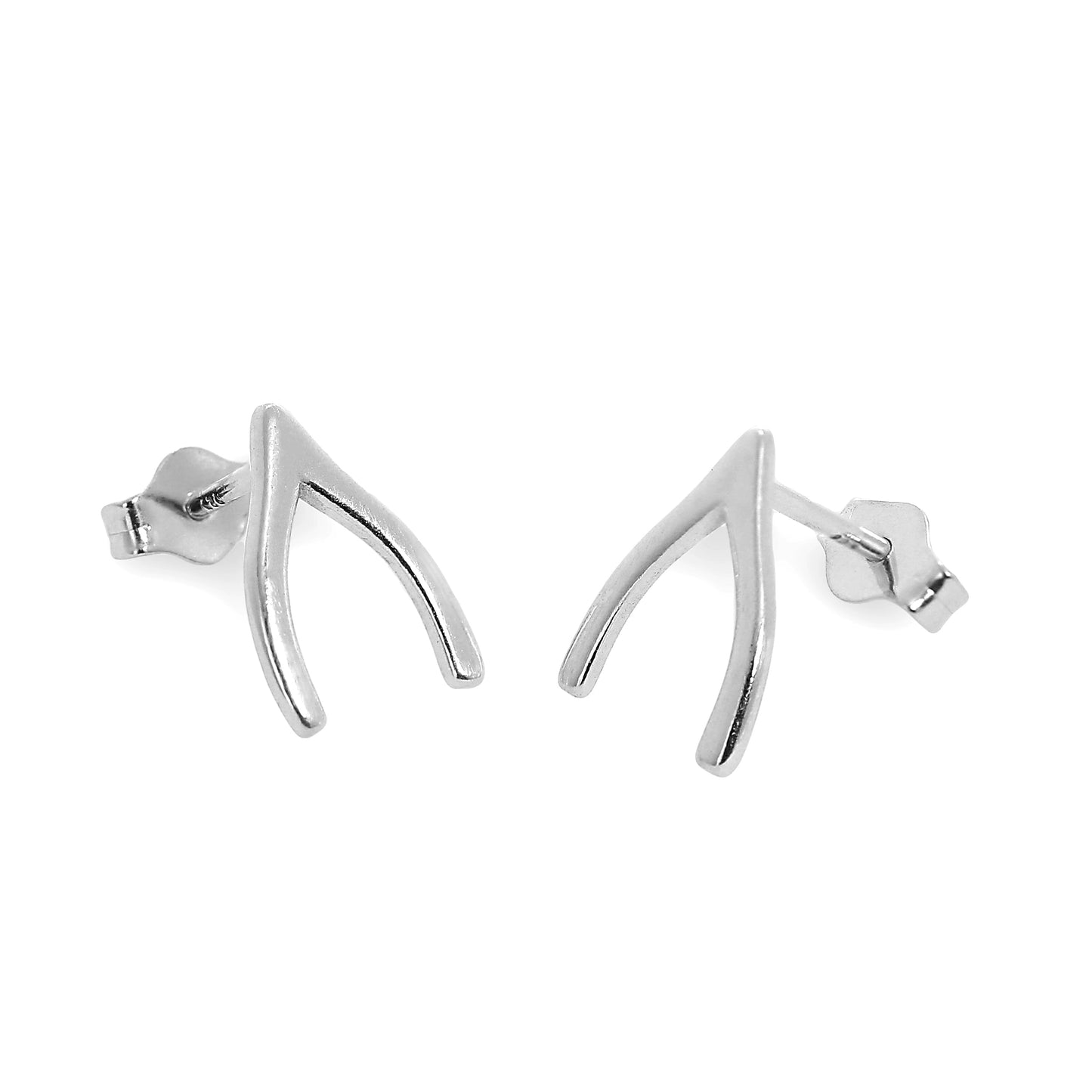 Boucles d'oreilles à tige en argent sterling en forme de bréchet