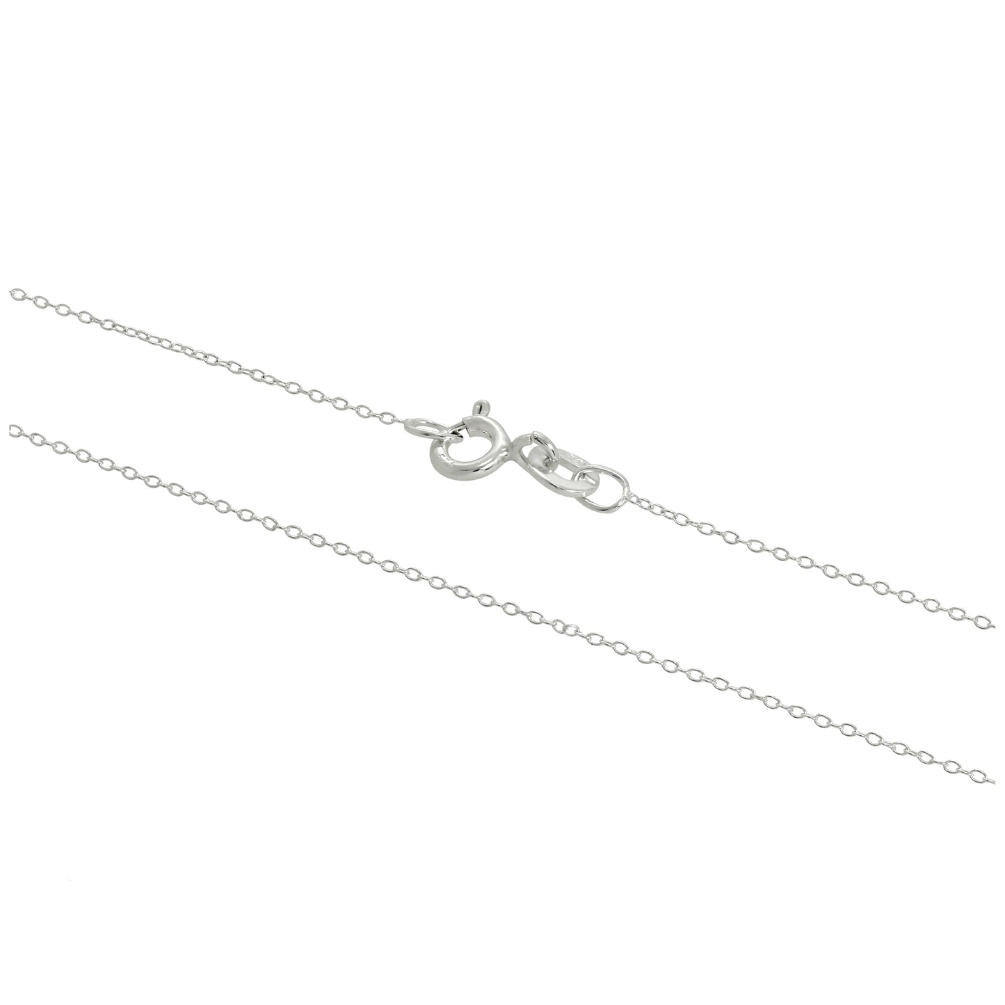 Chaîne en argent sterling fin de 0,8 mm, 14 à 32 pouces