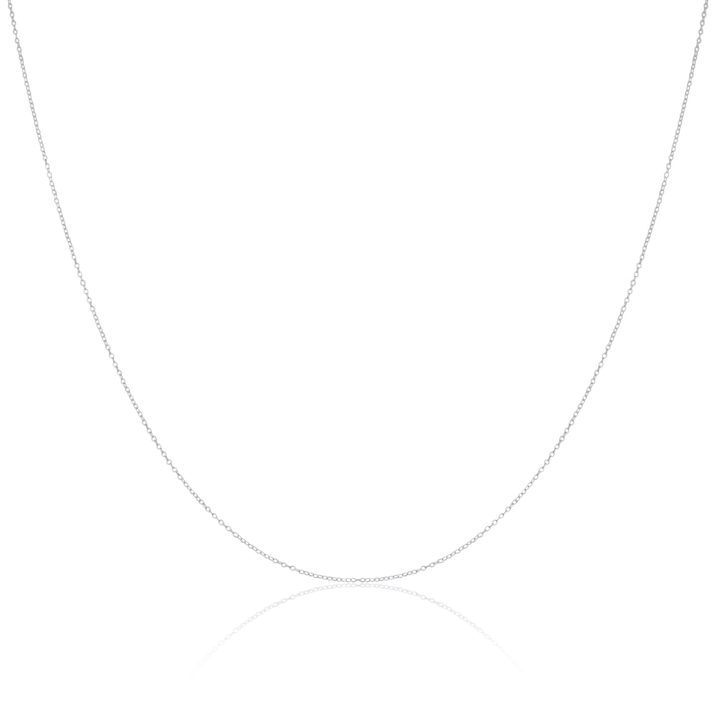 Chaîne en argent sterling fin de 0,8 mm, 14 à 32 pouces