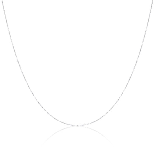 Chaîne en argent sterling fin de 0,8 mm, 14 à 32 pouces