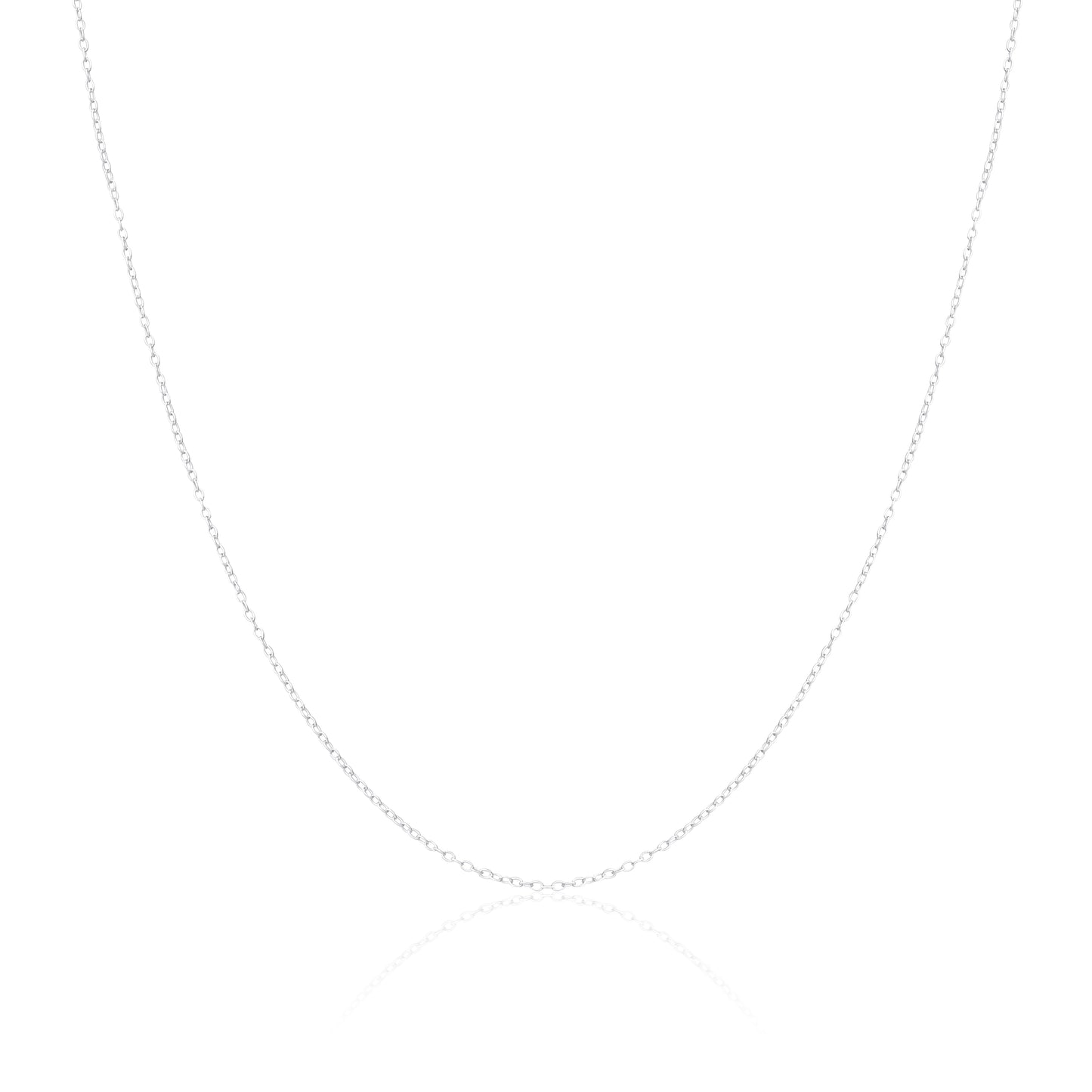 Chaîne à maillons ronds en argent sterling de 1 mm, 14 à 32 pouces