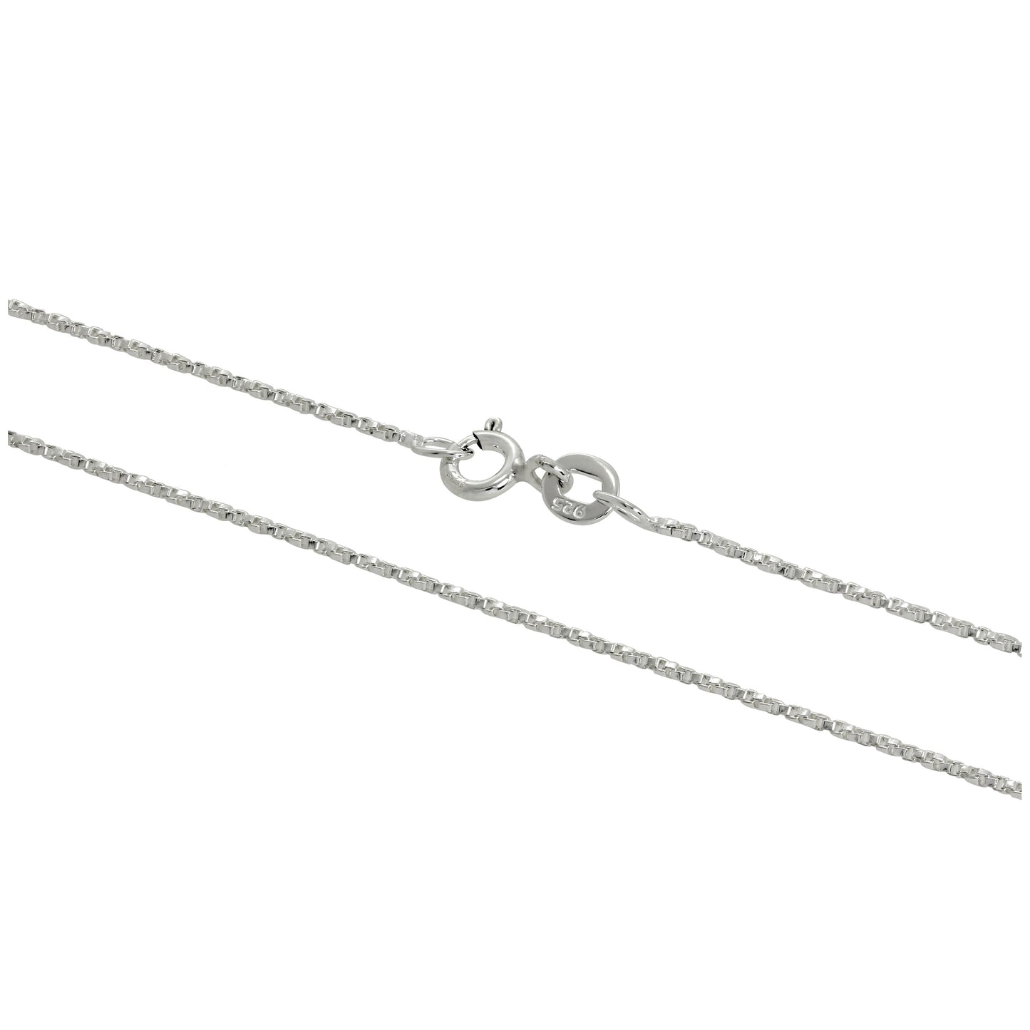 Chaîne torsadée en argent sterling de 40 à 61 cm