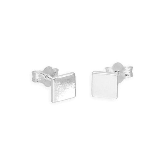 Boucles d'oreilles à tige carrées en argent sterling de 5 mm