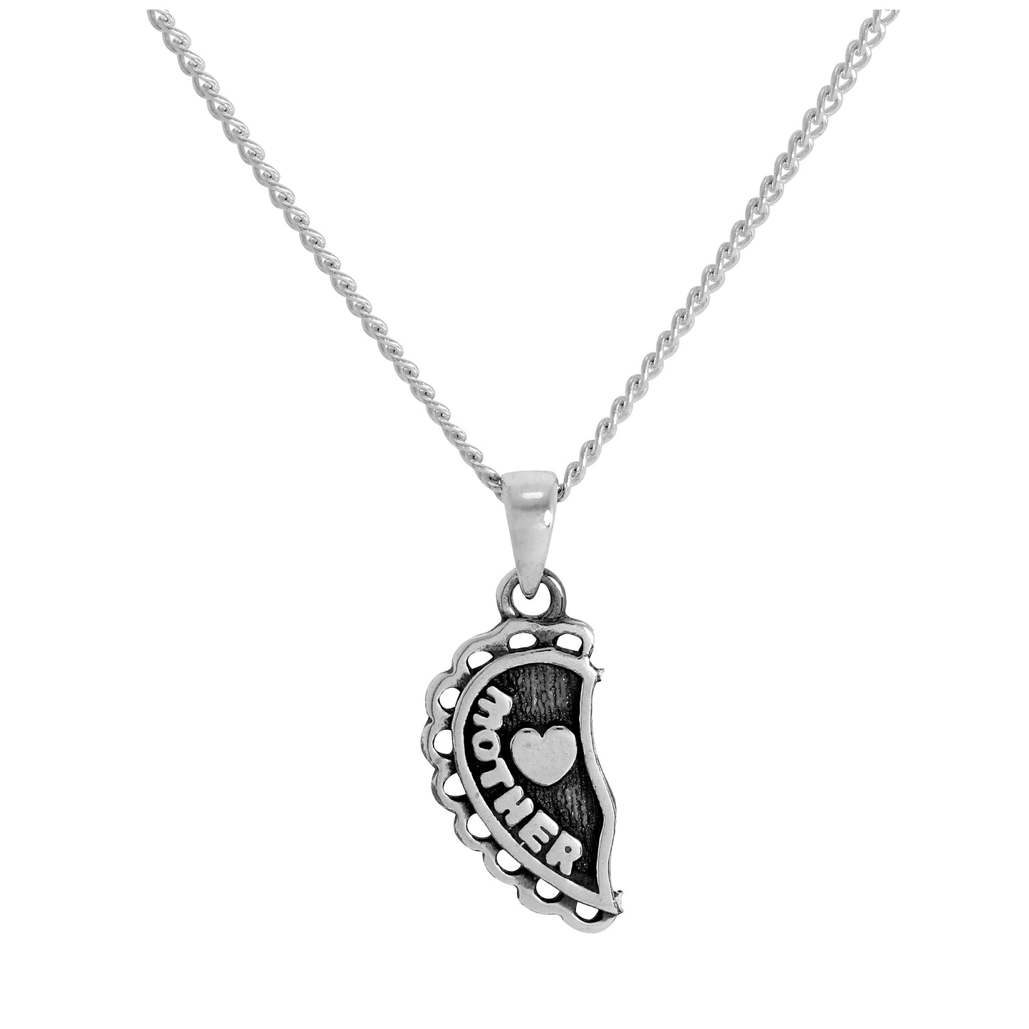 Collier double pendentif cœur mère et fille en argent sterling, 40 à 61 cm