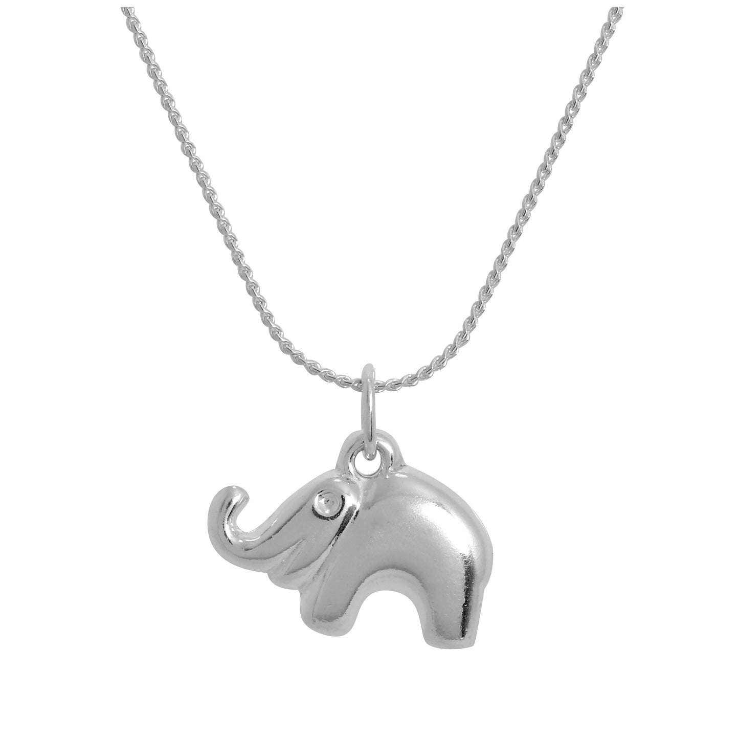Collier avec pendentif éléphant en argent sterling de 35 à 71 cm