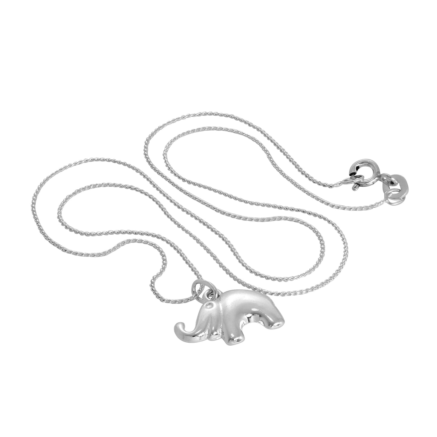Collier avec pendentif éléphant en argent sterling de 35 à 71 cm