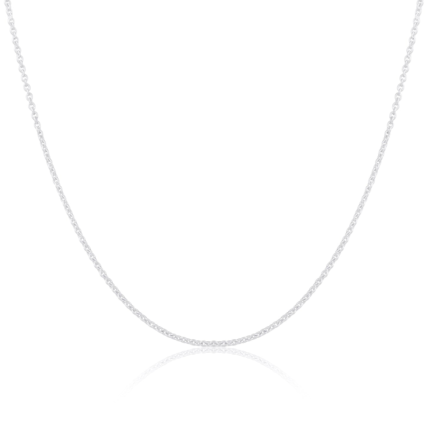 Chaîne en argent sterling de 2 mm, 40 à 61 cm