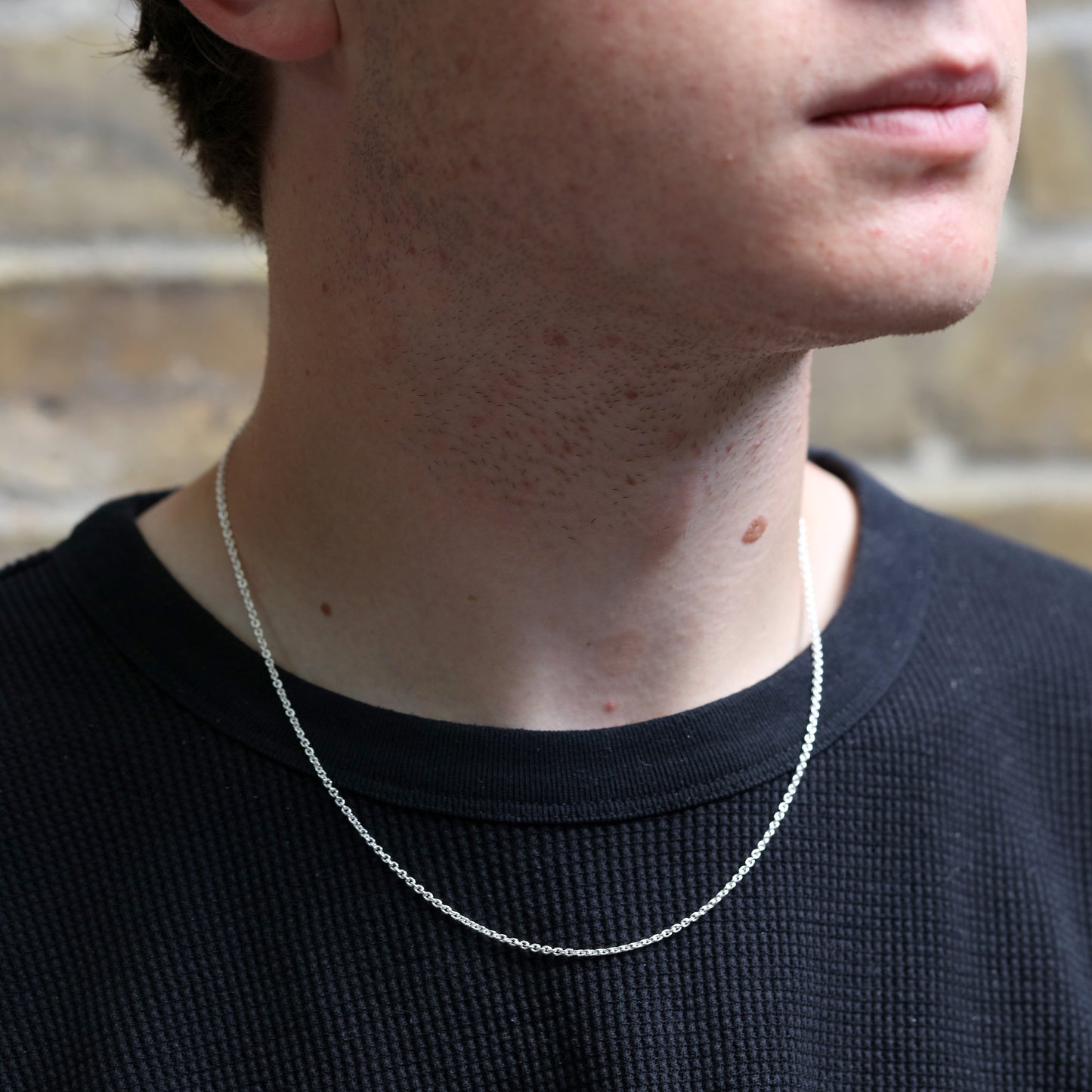 Chaîne en argent sterling de 2 mm, 40 à 61 cm