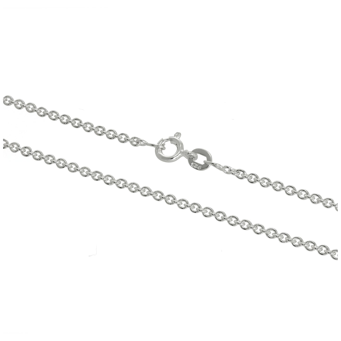Chaîne en argent sterling de 2 mm, 40 à 61 cm