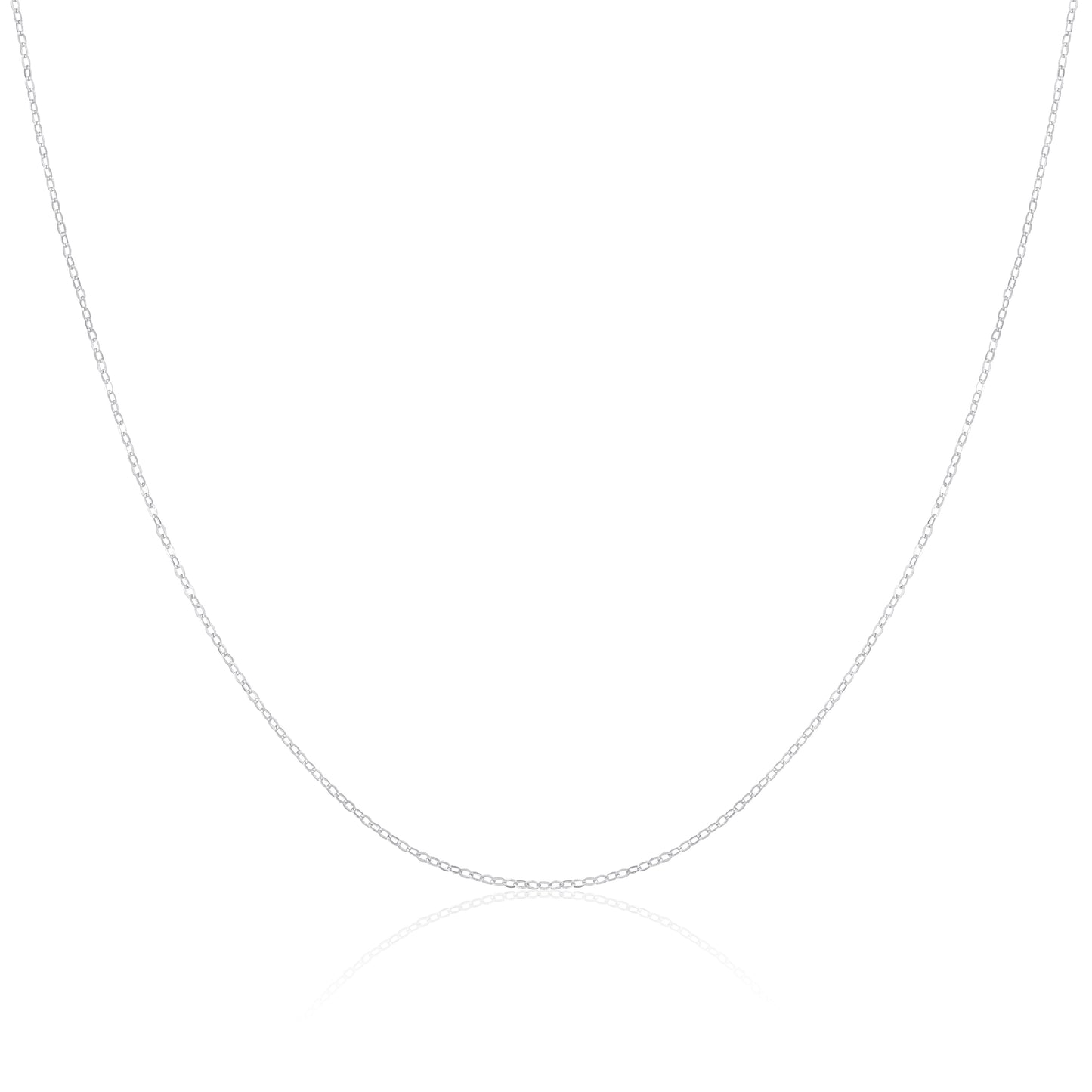 Chaîne gourmette en argent sterling de 2 mm, 40 à 61 cm