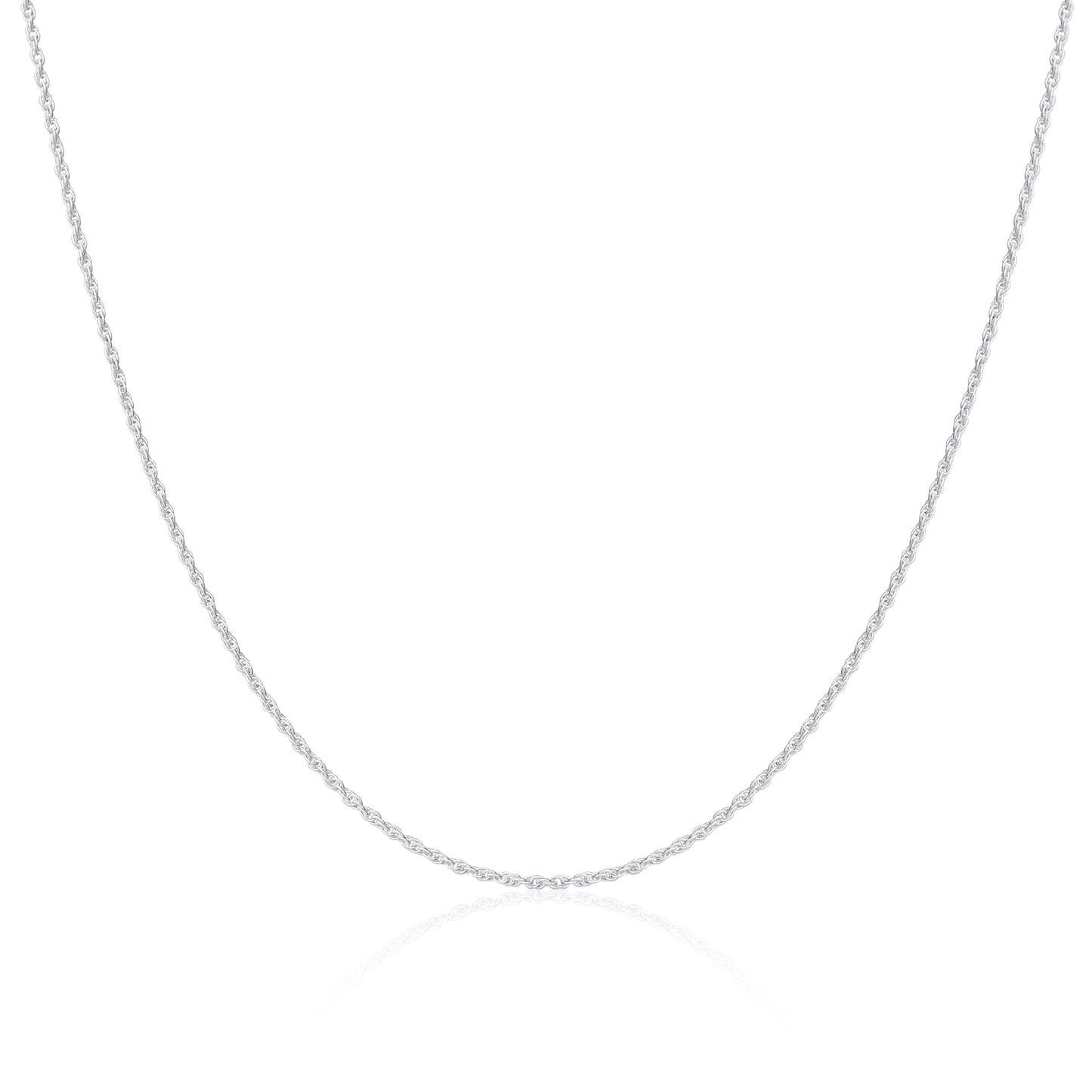 Chaîne torsadée en argent sterling de 1 mm, 40 à 61 cm