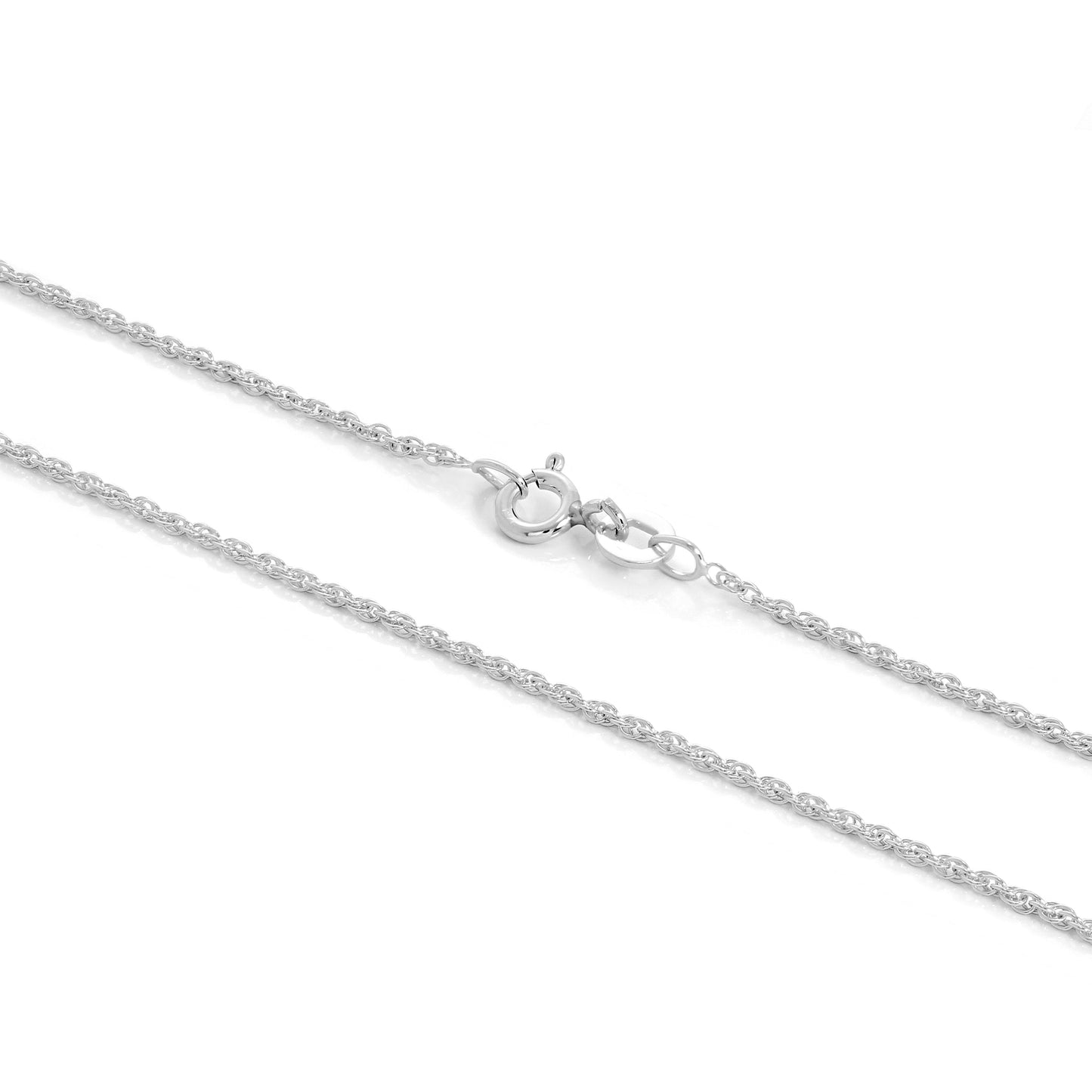 Chaîne torsadée en argent sterling de 1 mm, 40 à 61 cm