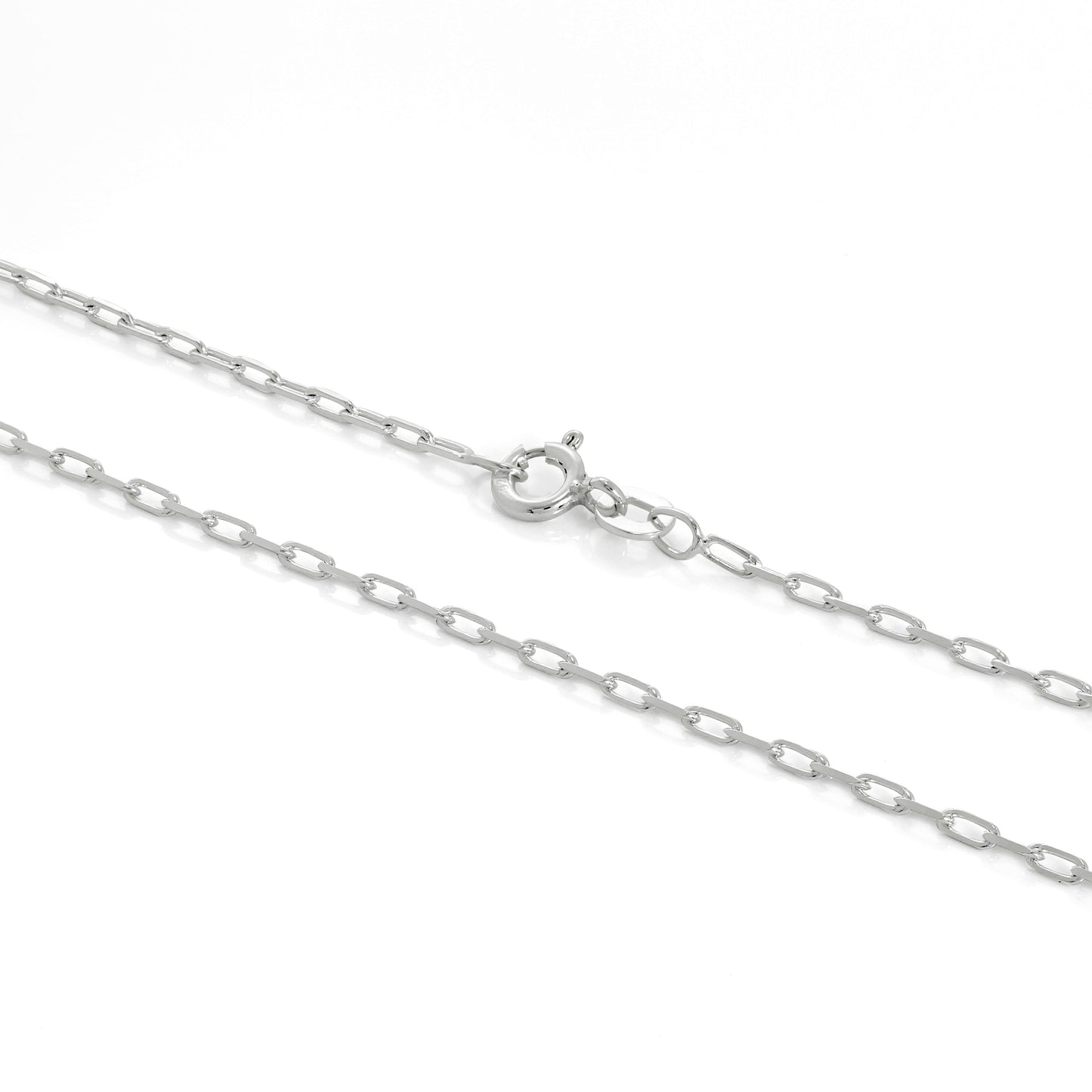 Chaîne à maillons longs en argent sterling de 2 mm, 40 à 60 cm