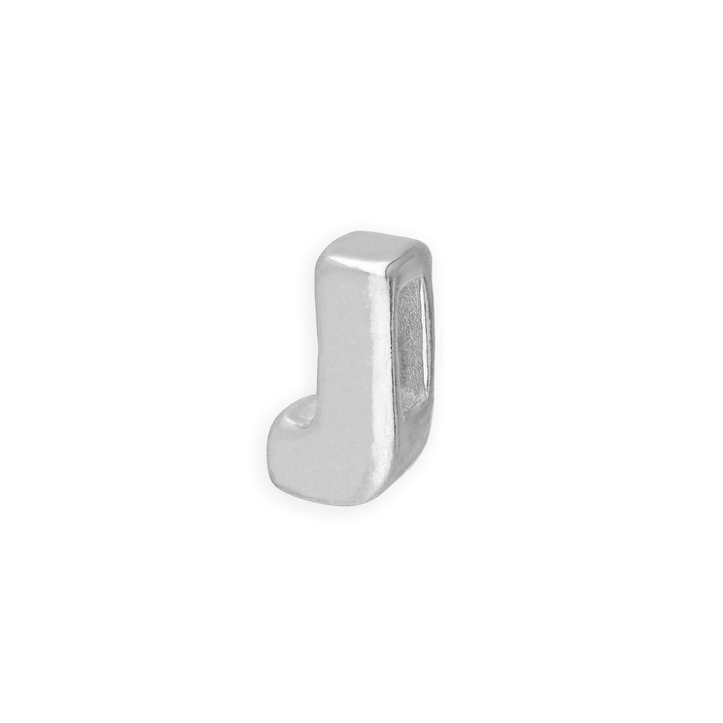 Perle enfilable en argent sterling avec lettres de l'alphabet de A à Z