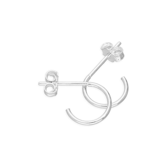 Boucles d'oreilles créoles ouvertes en argent sterling de 10 mm
