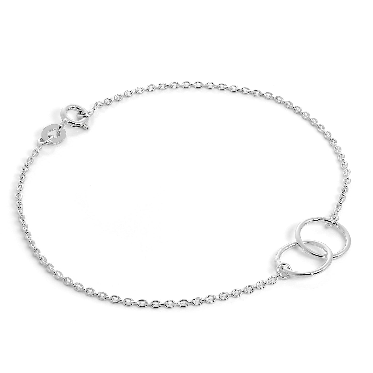 Ensemble collier et bracelet Infinity Karma Circle en argent sterling