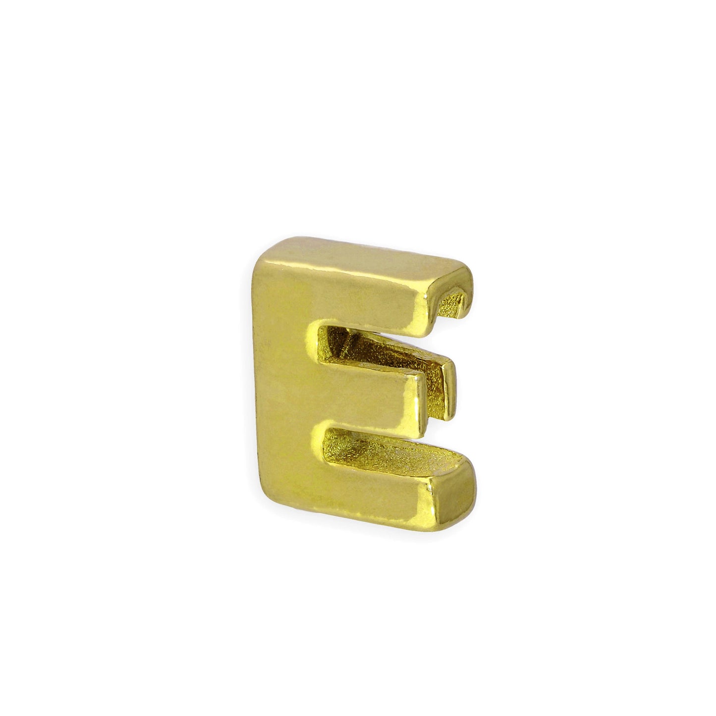 Breloque en argent sterling plaqué or avec lettres de l'alphabet de A à Z