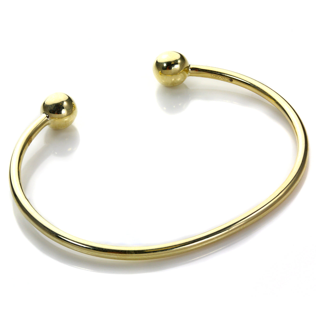 Bracelet bébé creux en or jaune 9 carats