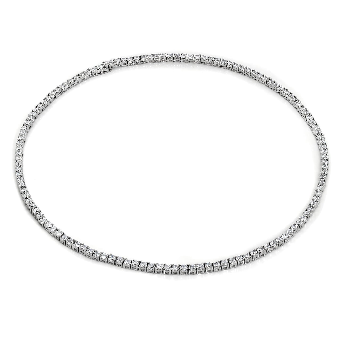 Collier Tennis Collette en argent sterling et cristal CZ de 43 cm
