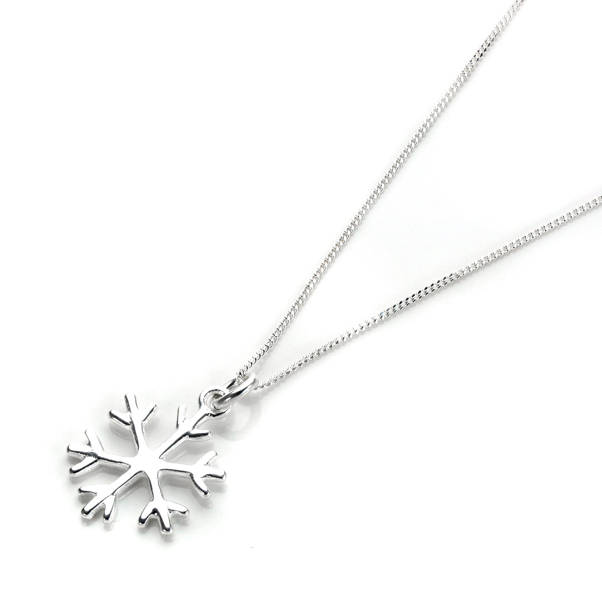 Collier flocon de neige d'hiver en argent sterling