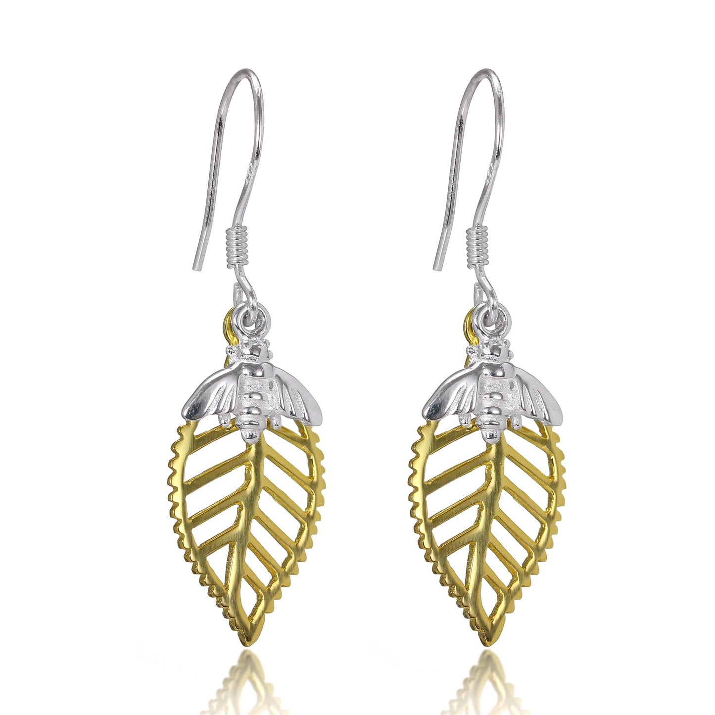 Boucles d'oreilles Abella Bee en argent sterling et plaqué or