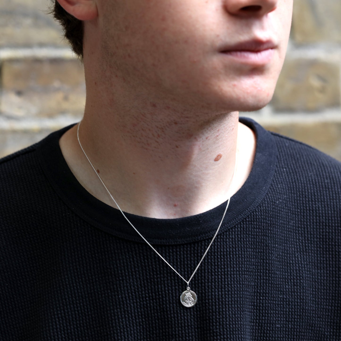Collier Saint-Christophe personnalisé en argent sterling