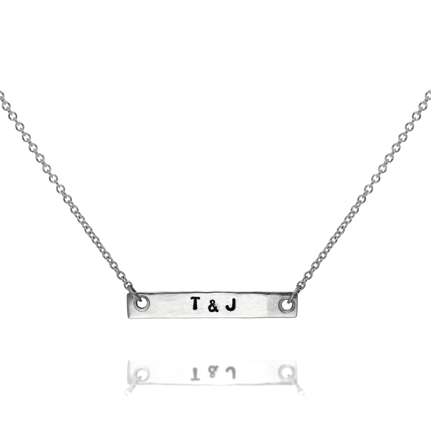 Collier barre en argent sterling personnalisé